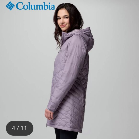 NWOT Columbia Heavenly Long Hooded Jacket in Purple - Picture 10 of 16